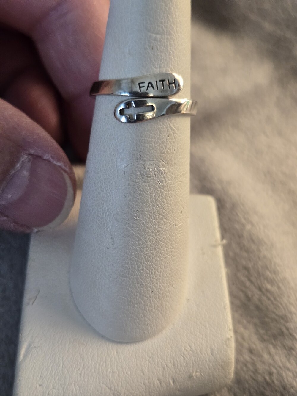 925 Sterling Silver Faith Cross Ring
